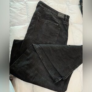 American Eagle 16 Black Jeans baggy wide leg comfy stretchy classic